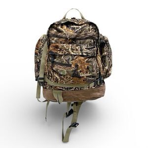 Cabela’s Camo Fleece Backpack Hunting Outdoor Camping Gear Bag Large Adventure